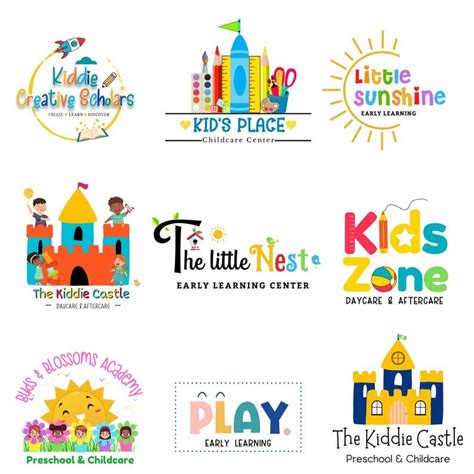 Childcare Logo, Daycare Logo, Preschool Logo, Logo Design, Education ...