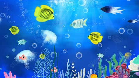 Blue Animal World Cartoon Powerpoint Background For Free Download ...