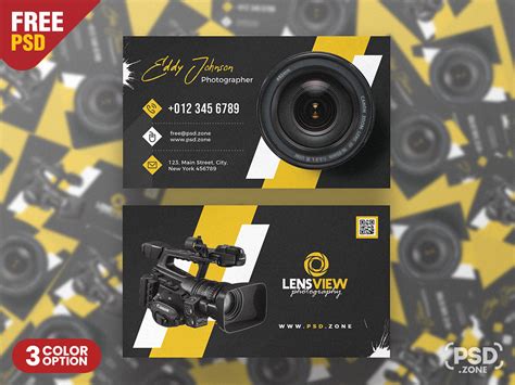 Photography Business Card PSD Template Set - PSD Zone