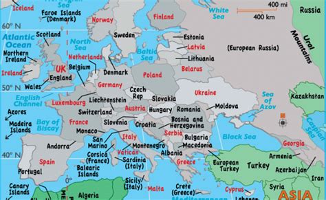 Map Of Europe With Major Cities And Rivers – Otosection