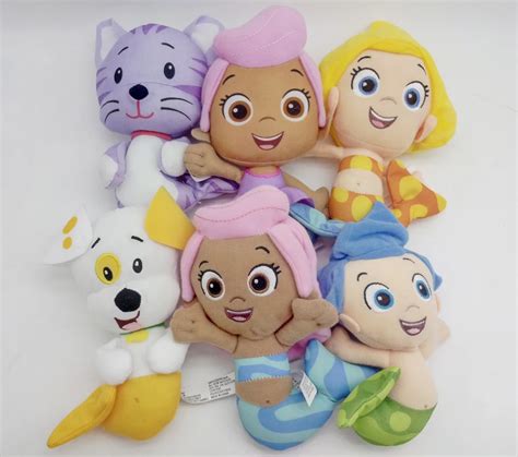 6 pattern Nickelodeon BUBBLE GUPPIES GIL MOLLY & PUPPY & BRAND Plush ...