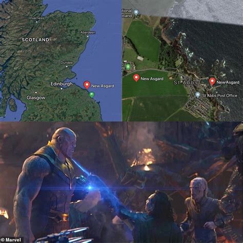 Google Maps shows New Asgard (kinda cool). Marvel choosing St Abbs like ...