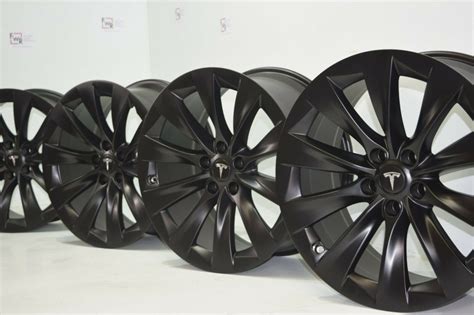 19″ Tesla Model S Slipstream Factory OEM Black Wheels Rims Tires ...