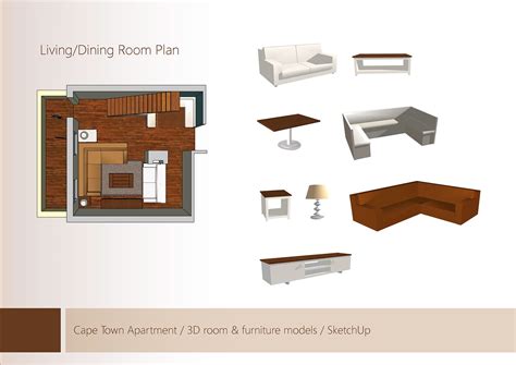 3D Furniture Models (SketchUp project) :: Behance