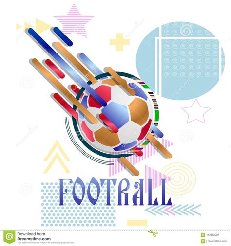 Soccer Ball on an Abstract Background. Stock Vector - Illustration of competition, design: 112613002