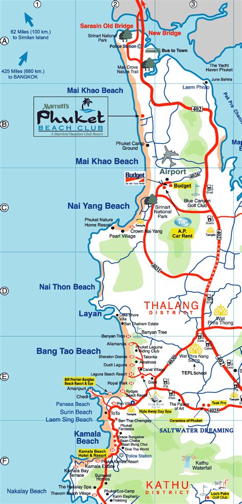 Map of North Phuket-Nai yang to Kamala Beach Map-Phuket map