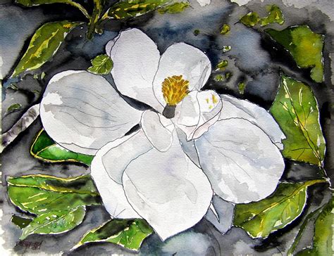 Magnolia tree flower Painting by Derek Mccrea - Fine Art America