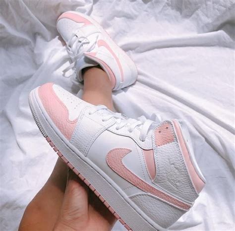 Custom Air Jordan 1 Swoosh Pastel Pink | Cute nike shoes, Jordan shoes girls, Pink jordans