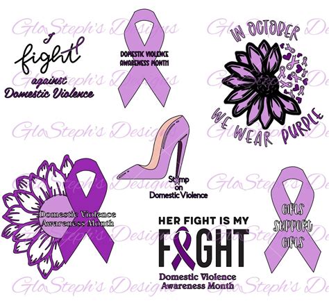 Domestic Violence Awareness Month-svg PNG Domestic Abuse Survivor-her Fight is My Fight-in ...