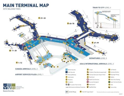 Vancouver Airport Terminal Map | Airport map, Map, Travel info