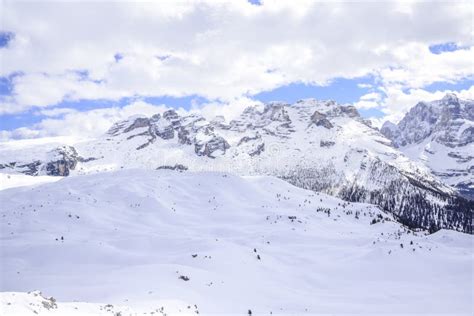 The Peaks of the Alps in Winter with Soft Snow Stock Image - Image of ...