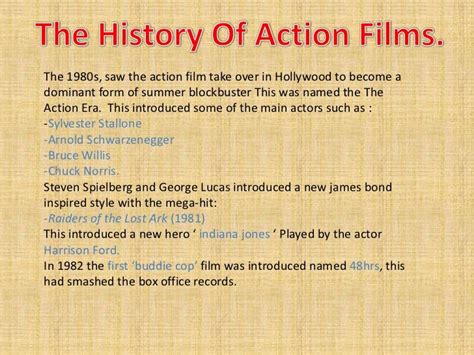 History Of Action Films