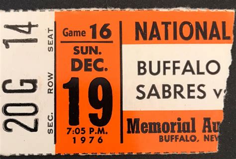 1976-77 Buffalo Sabres Ticket Stub vs New York Rangers - The Aud | eBay