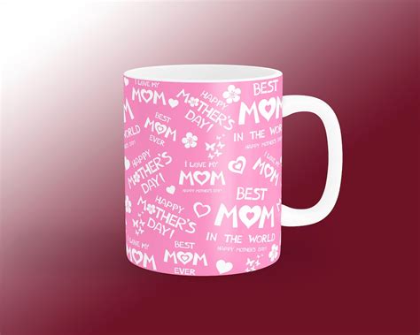 Mug Template Mothers Day Mug Design Sublimation Mug I LOVE - Etsy