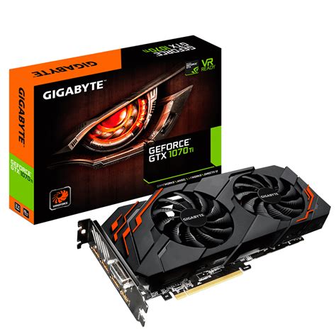 GIGABYTE GeForce GTX 1070 Ti WINDFORCE 8G GDDR5 256bit DVI HDMI DP ...