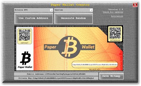 Bitcoin Paper Wallet Template