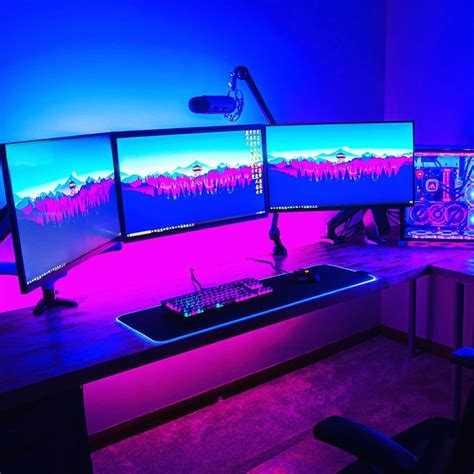 Wow absolutely gorgeous all pink blue and purple themed dream setup! The matching of all the ...