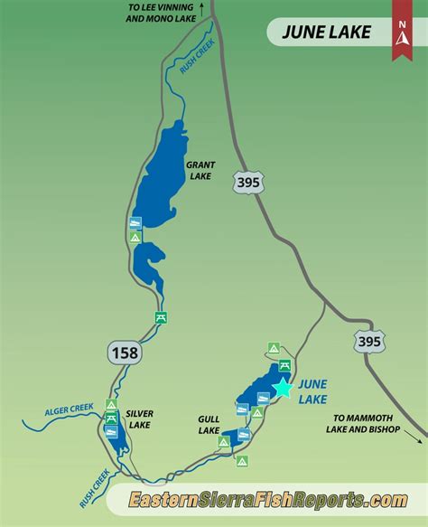 June Lake Loop - June Lake, CA - Fish Reports & Map