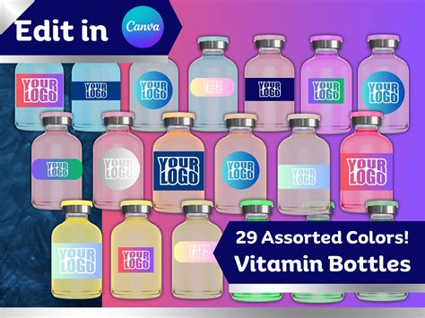 Vitamin Bottle Renders Customizable Canva Designs for Your IV Infusion ...