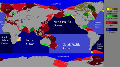 Map of all different seas and oceans [6240x3520] : MapPorn