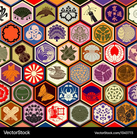 Japanese family crests Royalty Free Vector Image