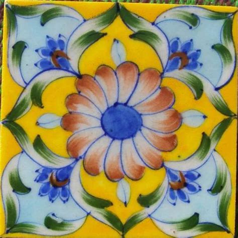 Blue Pottery Tiles, Size: Medium at Rs 65/piece in Jaipur | ID: 13864336833