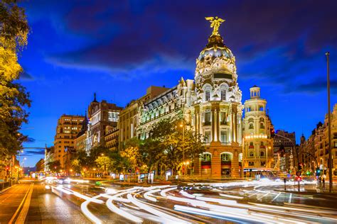 Download Light Building Time Lapse Night Spain Man Made Madrid HD Wallpaper