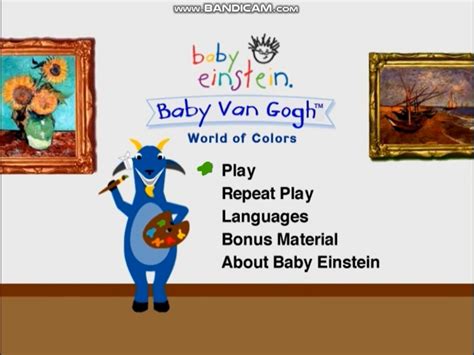 Baby Van Gogh DVD Menu | The True Baby Einstein Wiki | Fandom