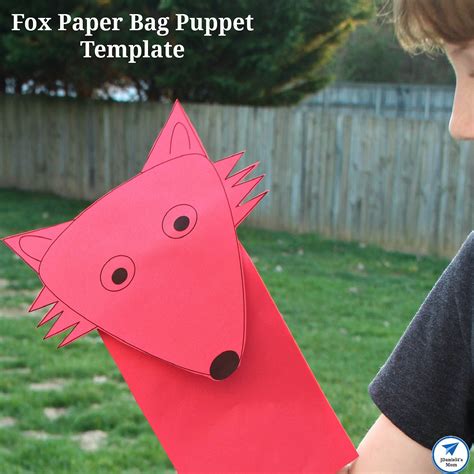 Fox Paper Bag Puppet Template - JDaniel4s Mom