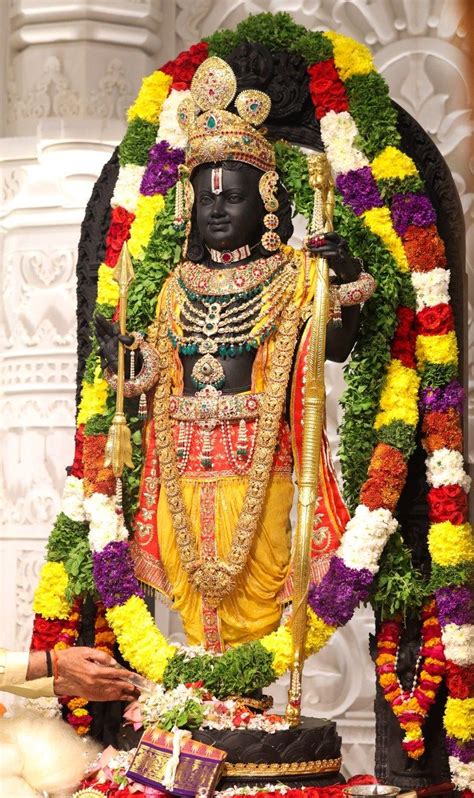 Ram Lalla Ayodhya Ram Mandir in 2024 | Ram, Laxmi goddess wallpapers painting, God venkateswara ...