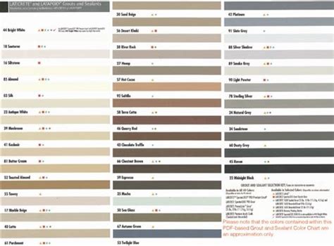 laticrete grout color chart - Google Search | Grout color, Grout, Laticrete grout