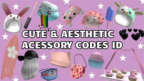 ROBLOX | ACCESSORY CODES | ☆AESTHETIC & CUTE☆ - YouTube