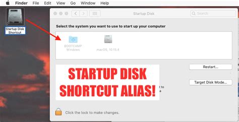 Create Desktop Shortcut to Startup Disk for macOS (Preference Pane)