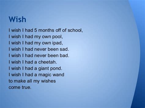 Wish Sentences: Verb Forms Following Wish - Blog In2English