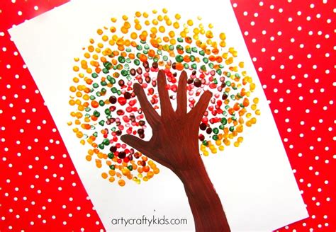 Autumn Handprint Tree - Arty Crafty Kids