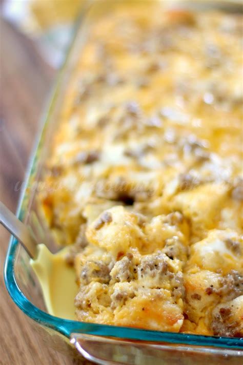 Sausage, Egg & Cheese Biscuit Casserole - The Country Cook