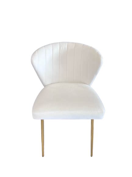 White Modern Accent Chair with Gold Legs - Making It Matthews