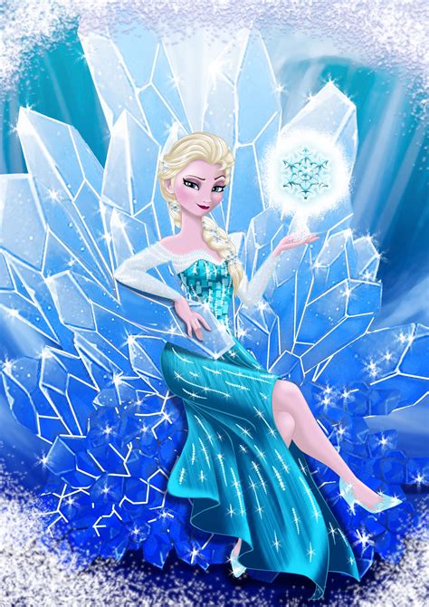 Elsa on the Throne of Ice | Disney frozen elsa, Disney art, Disney