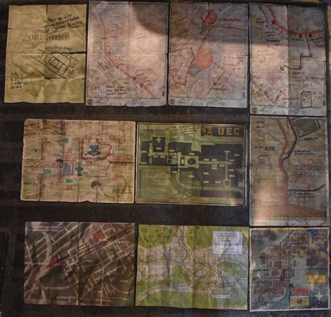 Complete Map Set From the Last of Us Includes 10 Maps - Etsy