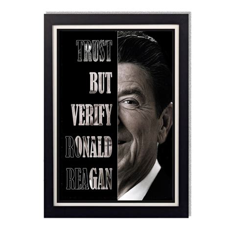 Ronald Reagan Trust But Verify Quote Glossy Poster 24 x 36in | Etsy