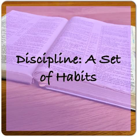 Delighting in my Days: Discipline is a Set of Habits