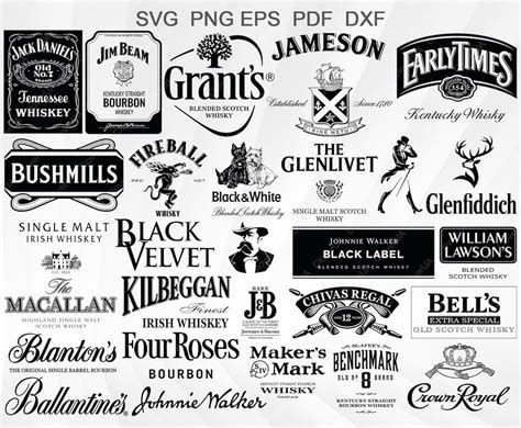 Alcohol brand logo svg Whiskey bourbon png Jack Daniels | Etsy