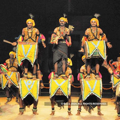 Panthi dance from Chattisgarh during the 22nd Lok Rang festival, held ...