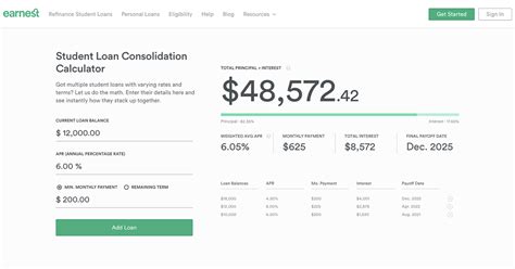 Student Loan Consolidation Calculator | Earnest