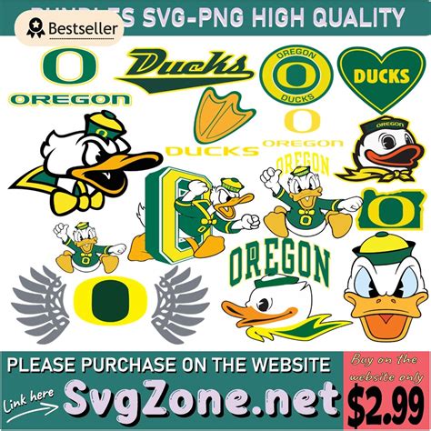 Oregon-ducks Bundle Svg Logo Instant Download High-quality N-C-A-A Logo ...