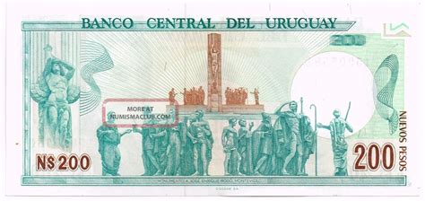 1986 Uruguay 200 Nuevos Pesos Note - P66