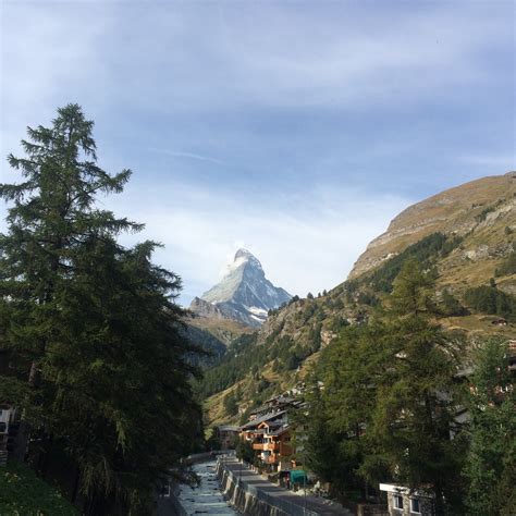 The most famous town view of the Matterhorn