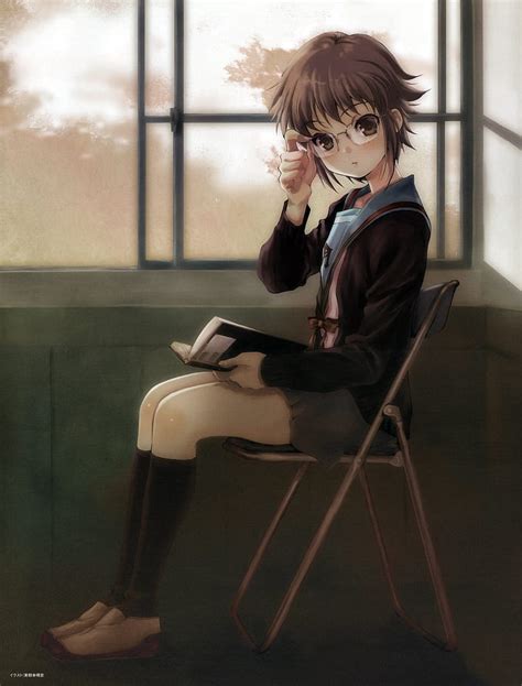 Anime Sitting In Chair Side View