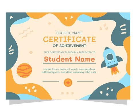 School Certificate Template