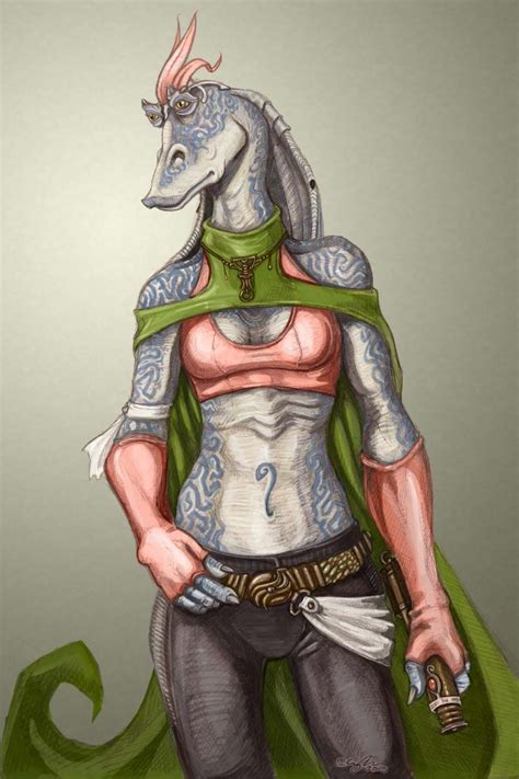 Lilah - Gungan Jedi - Coloured by StuCunningham on DeviantArt | Star wars species, Star wars ...